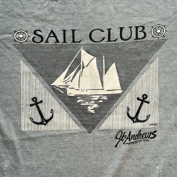 Vintage Sailboat Salt Club T-Shirt / 90s / XXL - Picture 2 of 10